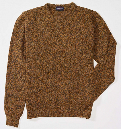 Osborne Lambswool Molted Crew Neck Seaweed/Oxide